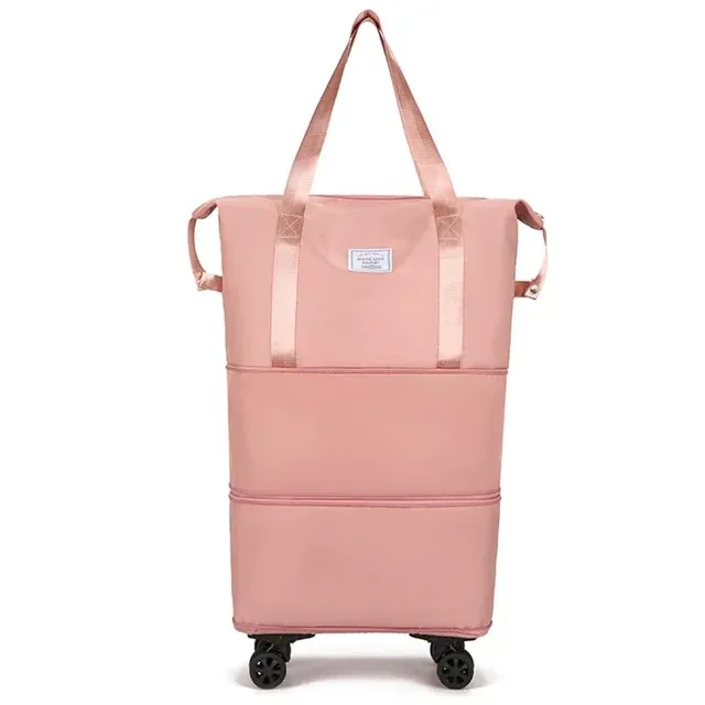 Folding Luggage Bags Expandable Rolling Duffle Pack with Wheel