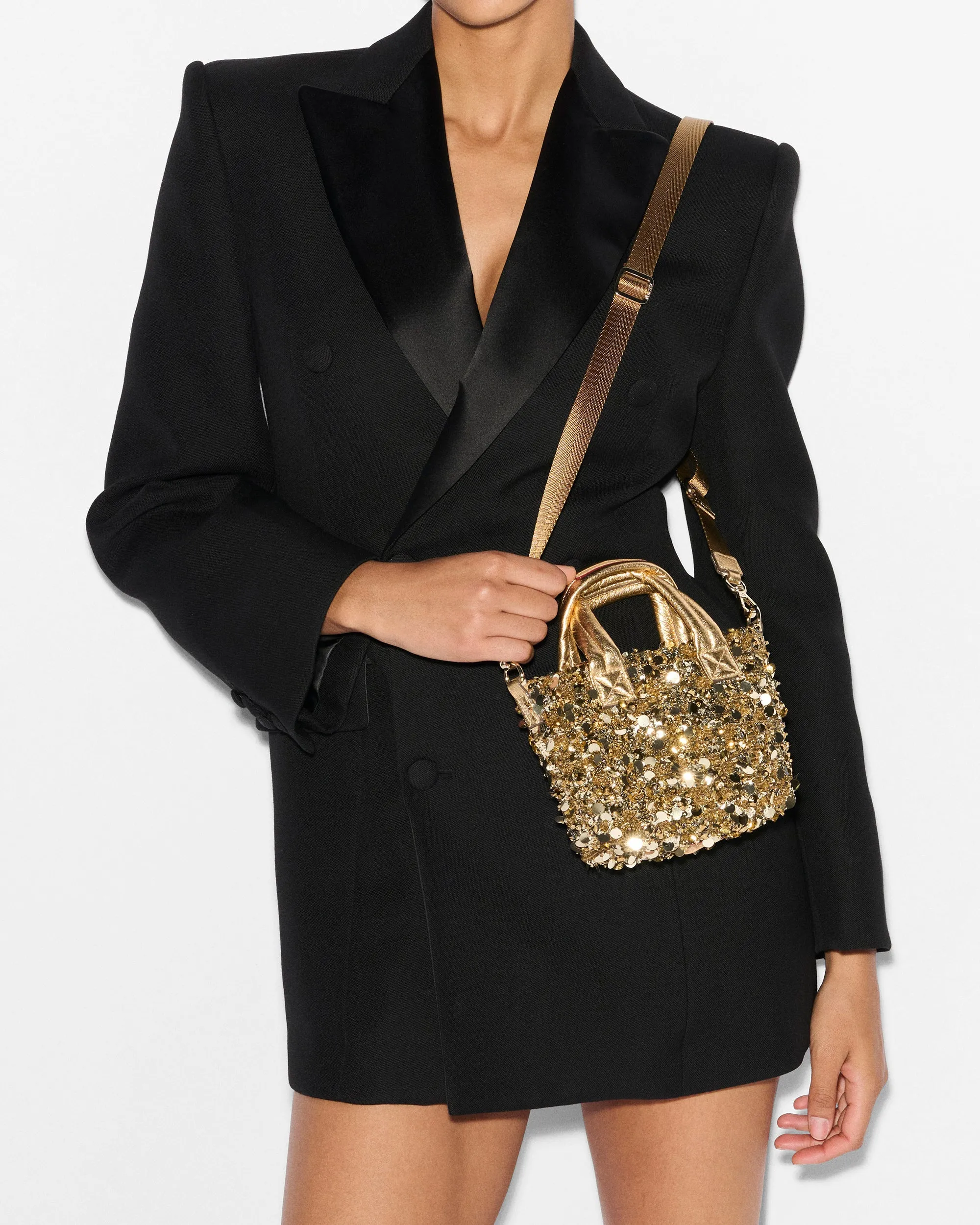 Gold Multi Sequin Petite Metro Tote Deluxe
