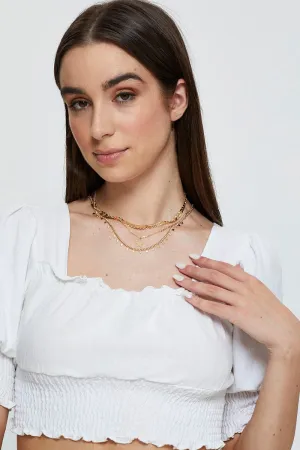 Gold Star Charm Necklace Set