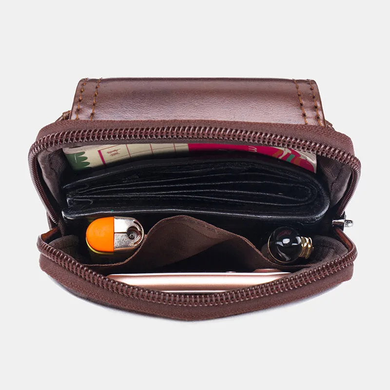 Leather Mini Waist Bag Fashion Black Phone Bag Belt Bag For Women