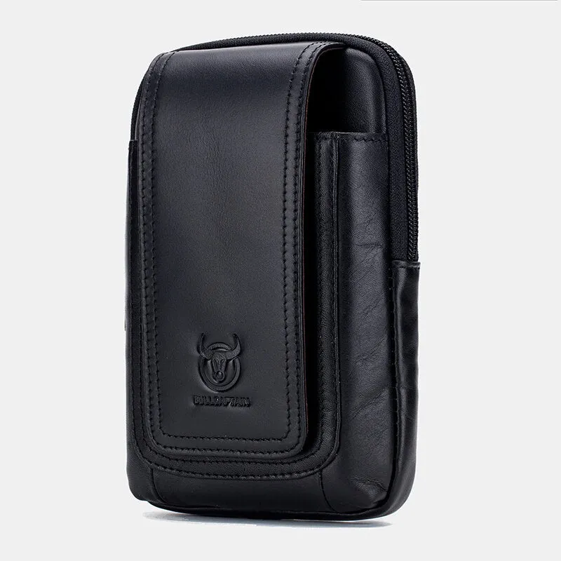 Leather Mini Waist Bag Fashion Black Phone Bag Belt Bag For Women