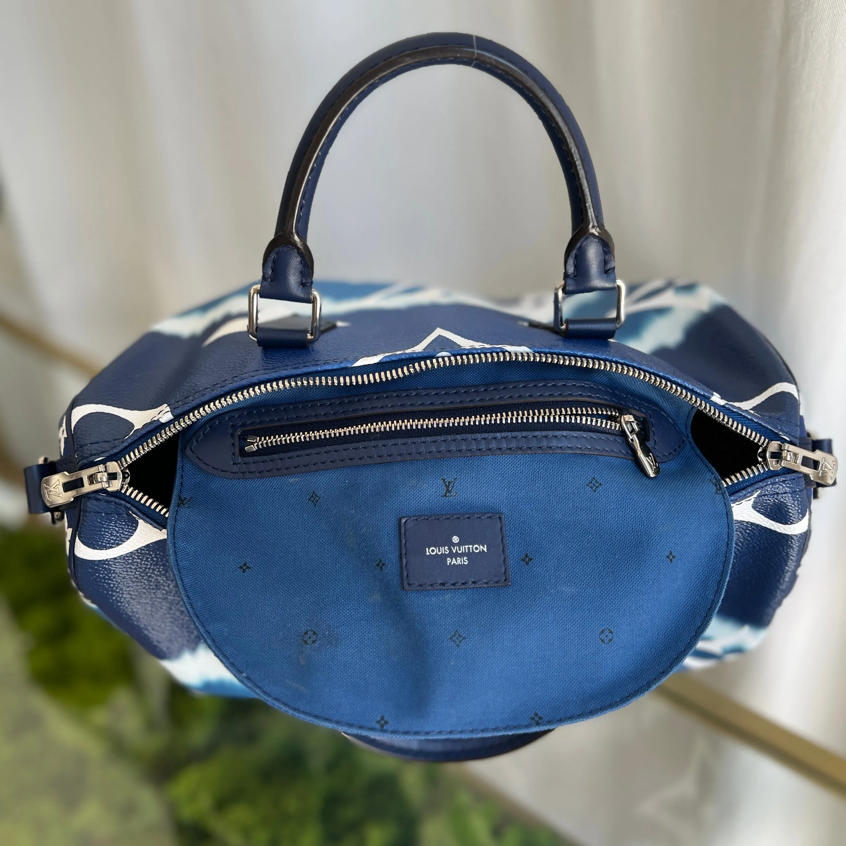 LOUIS VUITTON Blue Escale Bandoulière Speedy 30