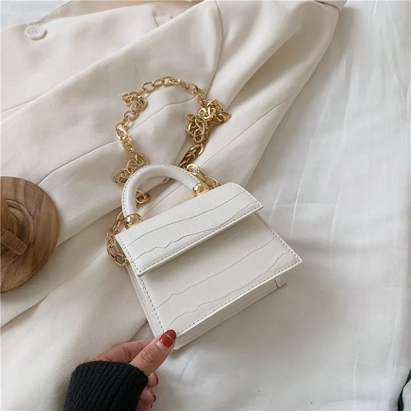 Luxury Stone Pattern Mini PU Leather Cross Bag For Women Shoulder Messenger