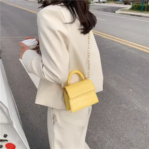 Luxury Stone Pattern Mini PU Leather Cross Bag For Women Shoulder Messenger