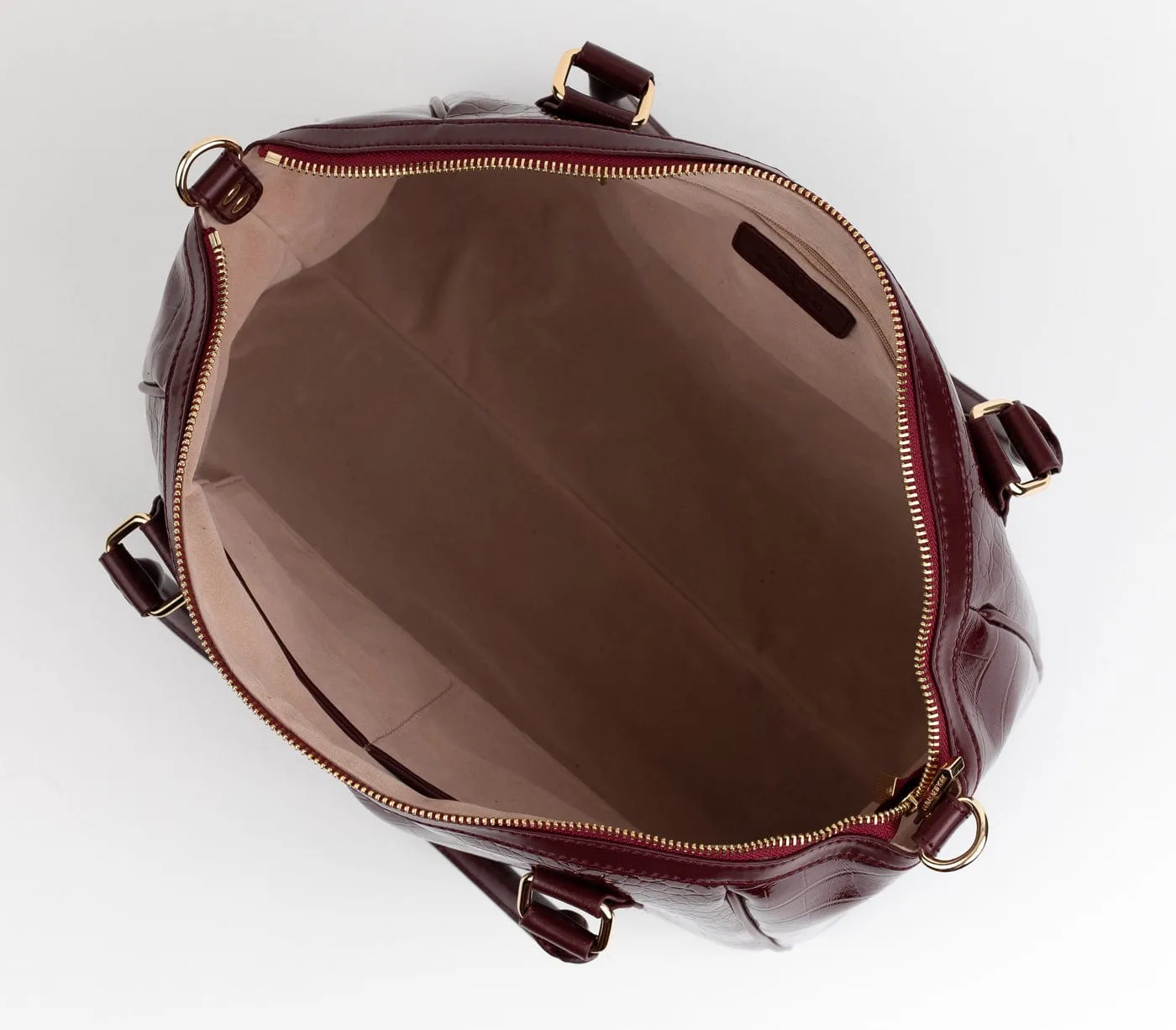 Madison Vegan Leather Handbag | Burgundy