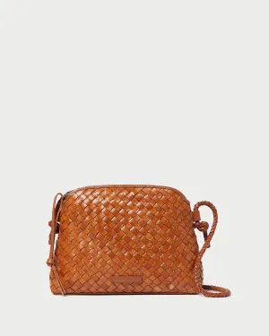 Mallory Timber Brown Woven Crossbody