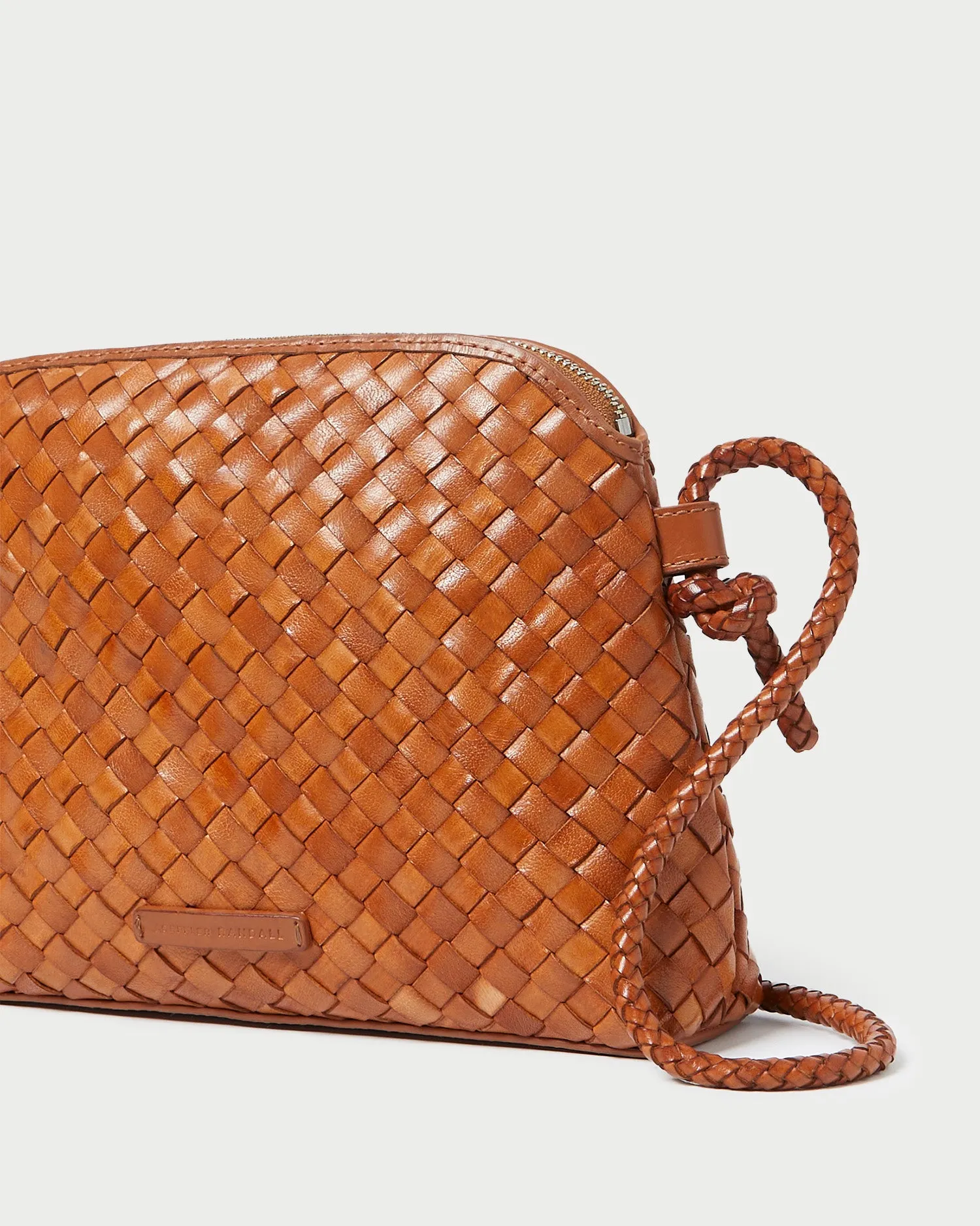 Mallory Timber Brown Woven Crossbody