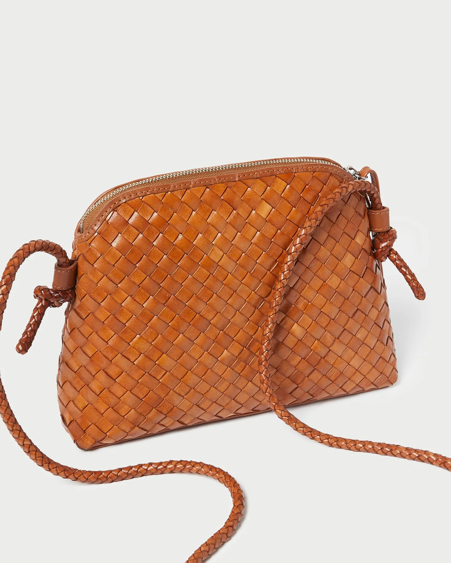 Mallory Timber Brown Woven Crossbody