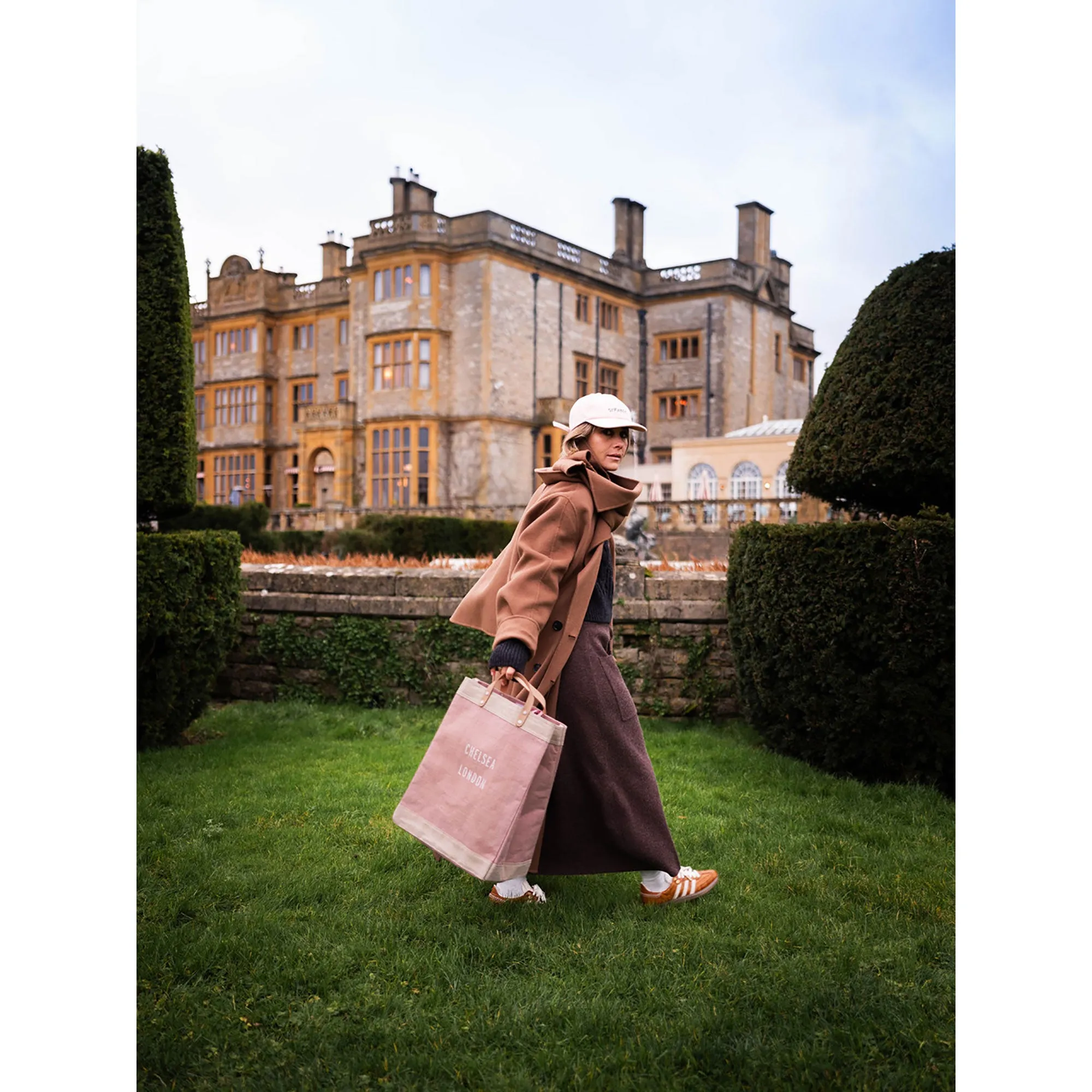 Market Bag in Blush with Strap