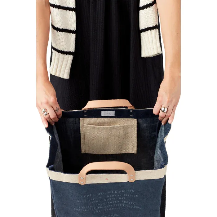 Market Bag in Navy for L.A. MALIBU