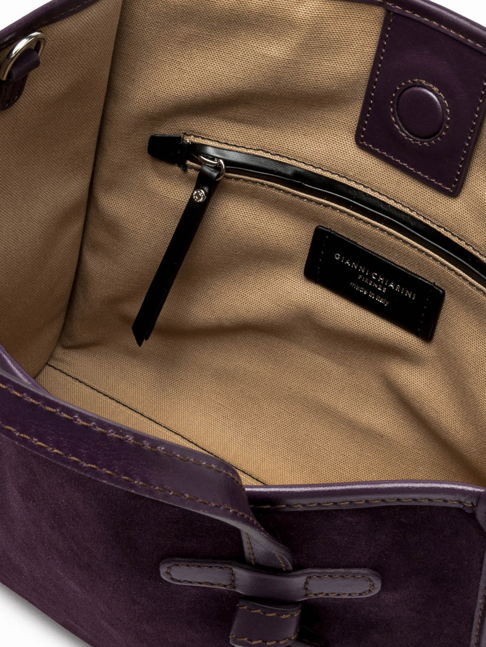 Miss Marcella 32 Plum Suede Handbag