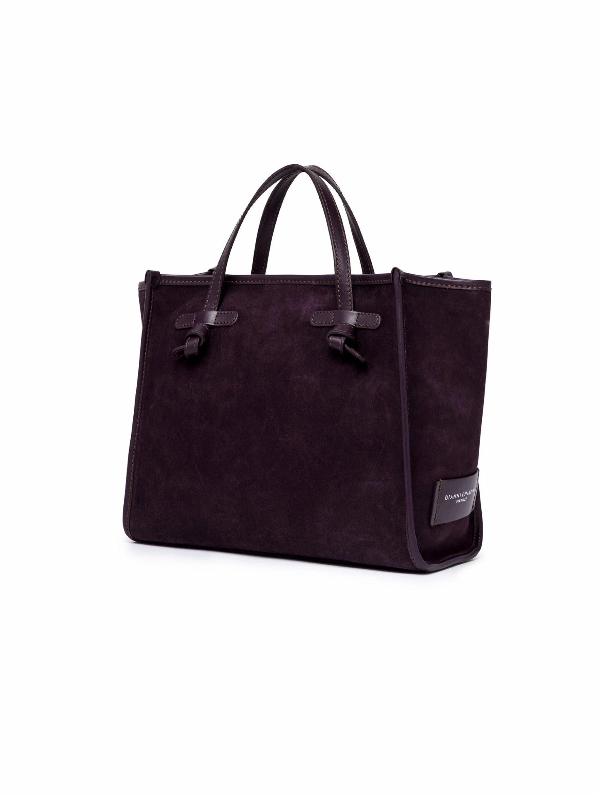 Miss Marcella 32 Plum Suede Handbag
