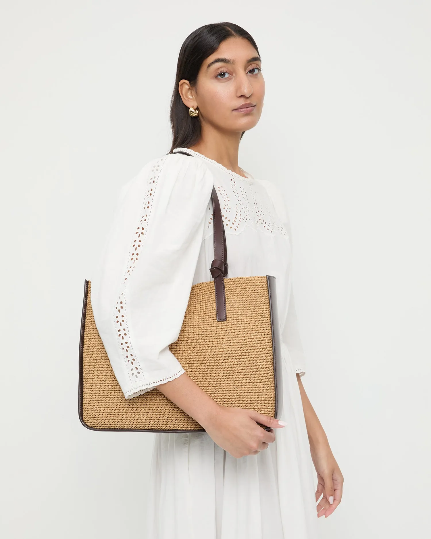 Myra Brown/Espresso Crochet Tote