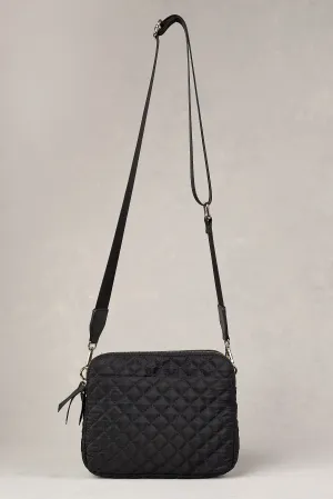 Naomi Quilted Crossbody Bag - Black
