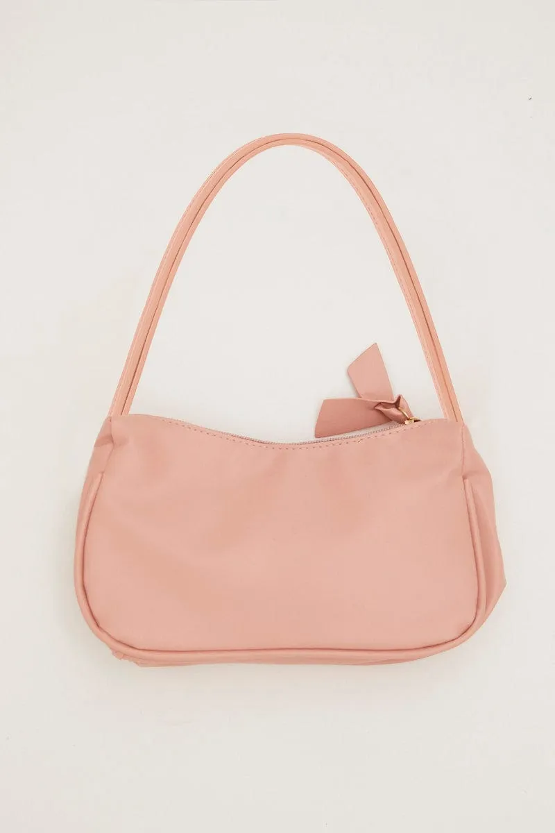 Pink Shoulder Baguette Bag
