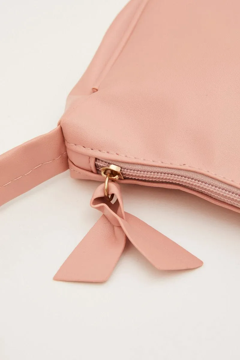 Pink Shoulder Baguette Bag