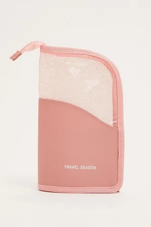 Pink Travel Makeup Brush Organizer Bag Cosmetic Bag