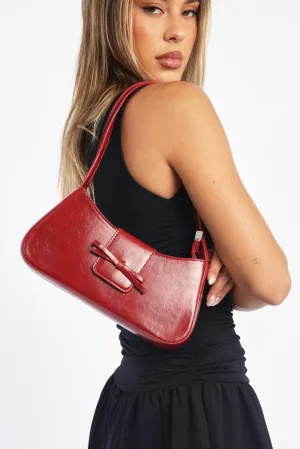 Red Bow Detail Shoulder Bag