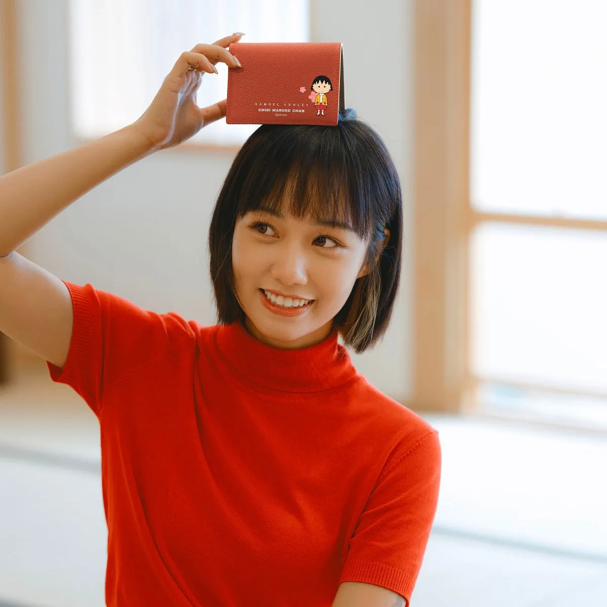Samuel Ashley x Chibi Maruko Chan Bi-fold Leather Wallet