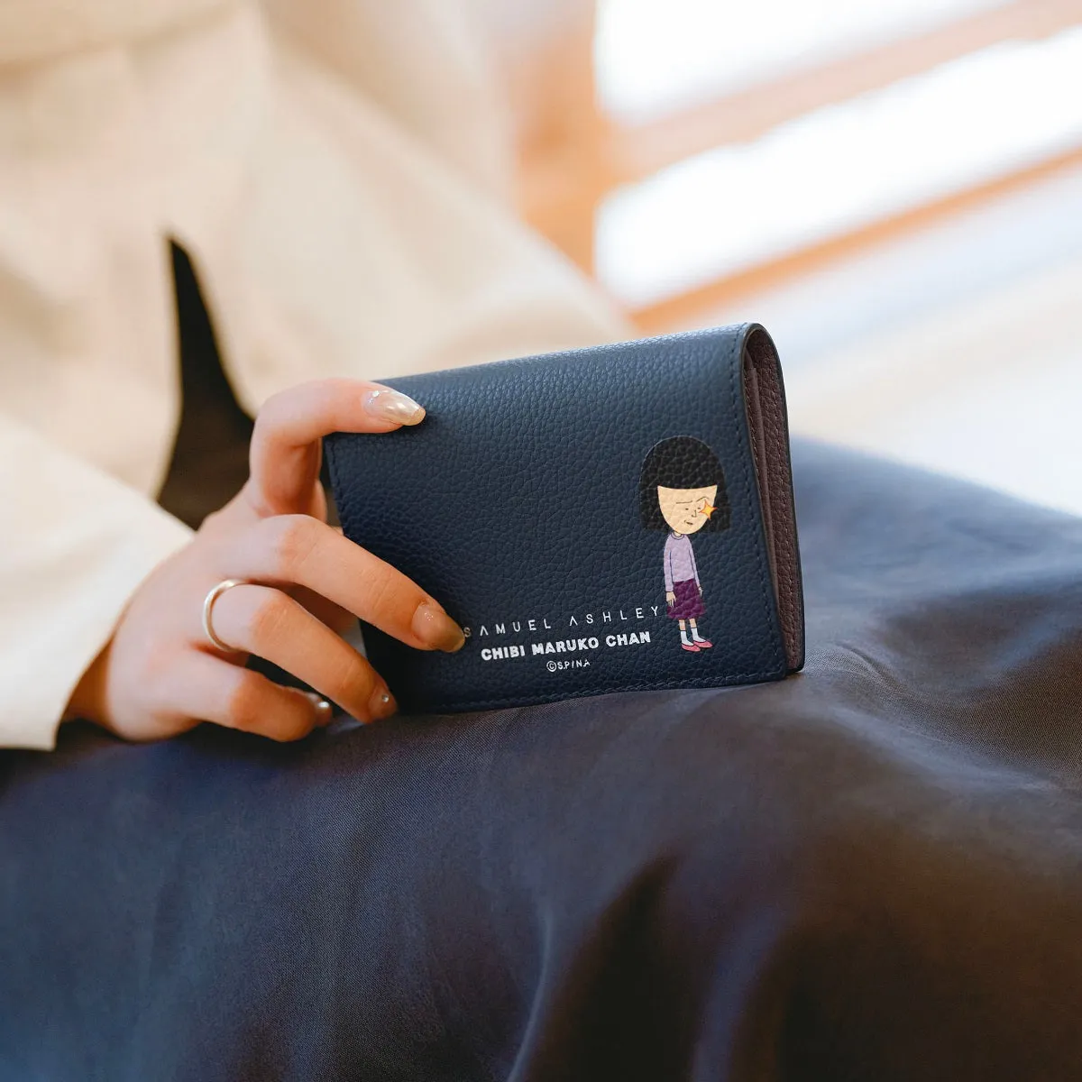 Samuel Ashley x Chibi Maruko Chan Bi-fold Leather Wallet