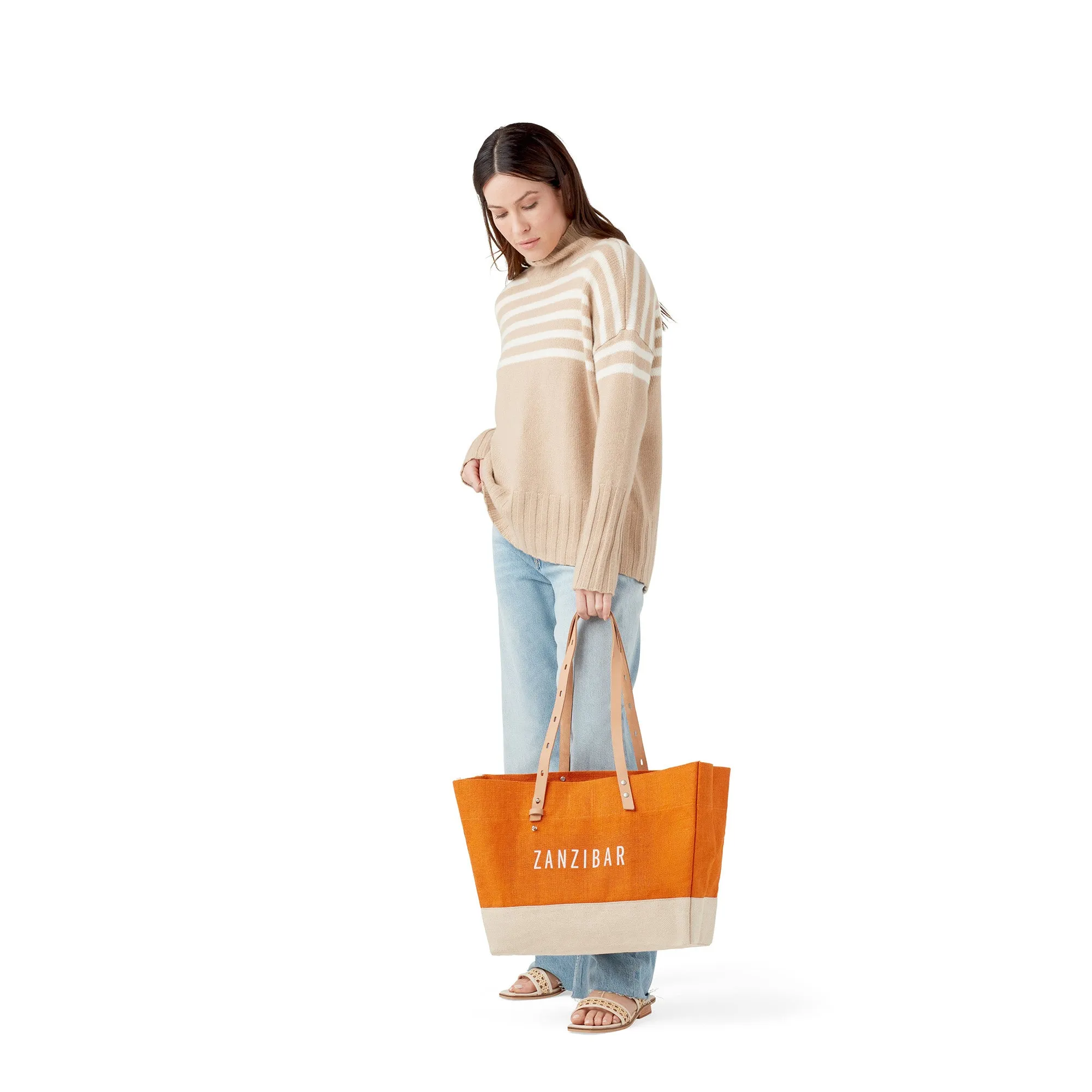 Shoulder Market Bag in Citrus