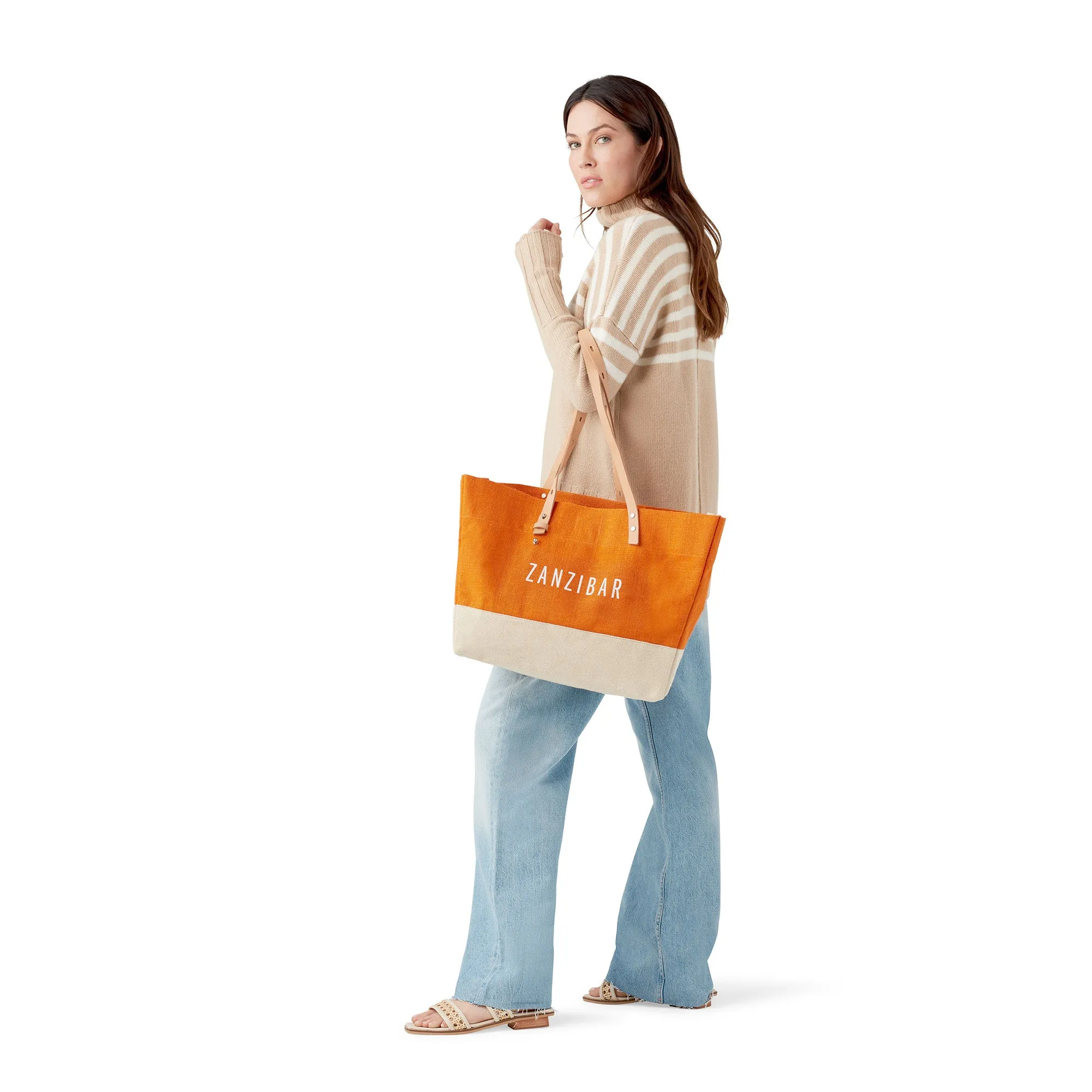Shoulder Market Bag in Citrus