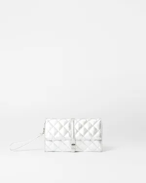 Silver Leather Astor Convertible Crossbody