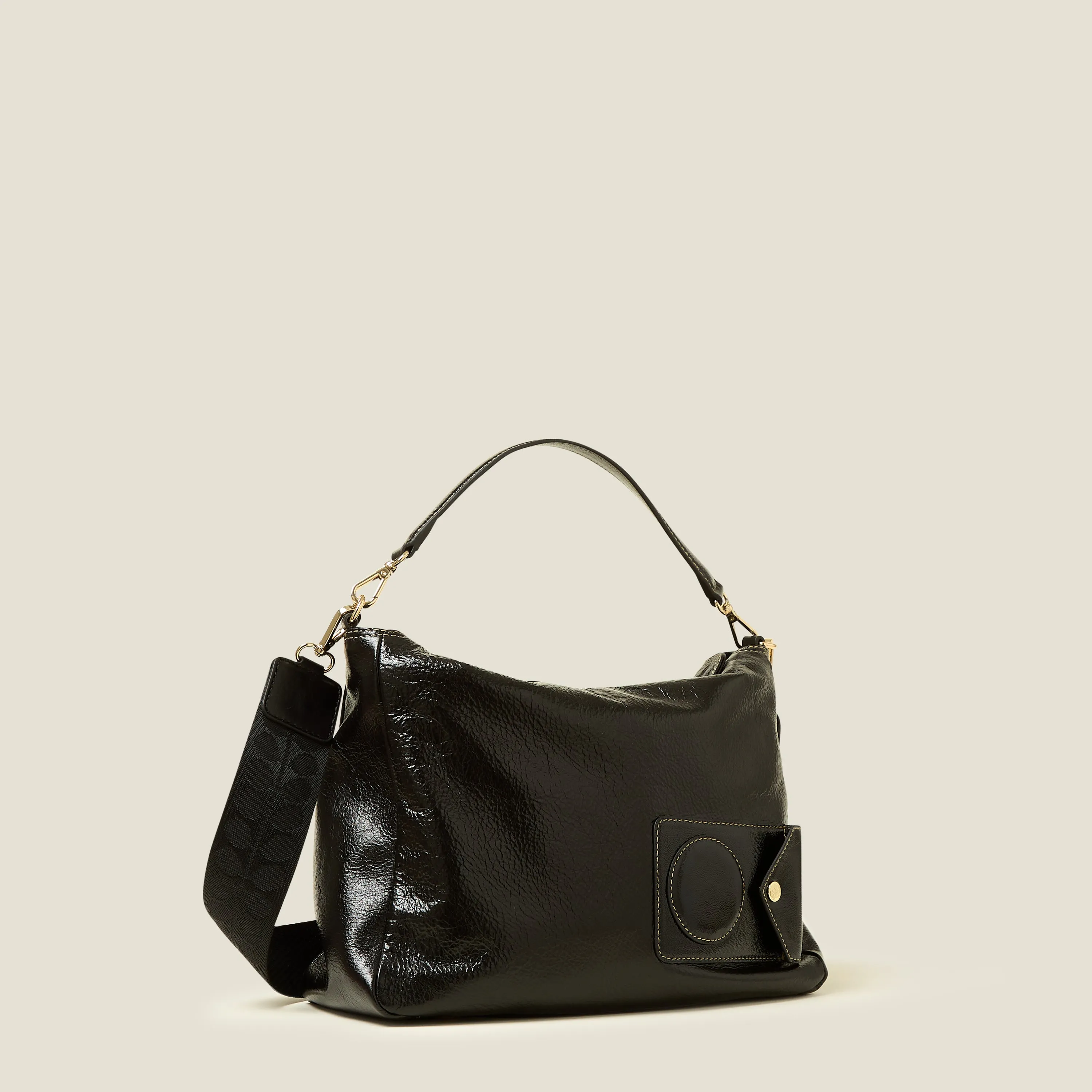 Softie Shoulder Bag - OK Applique Black