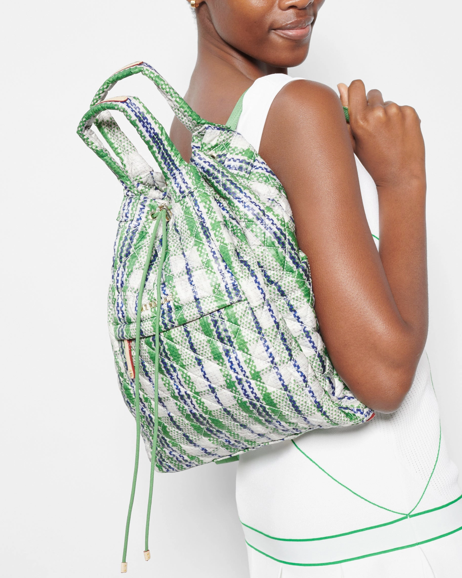 Spring Plaid Metro Convertible Backpack