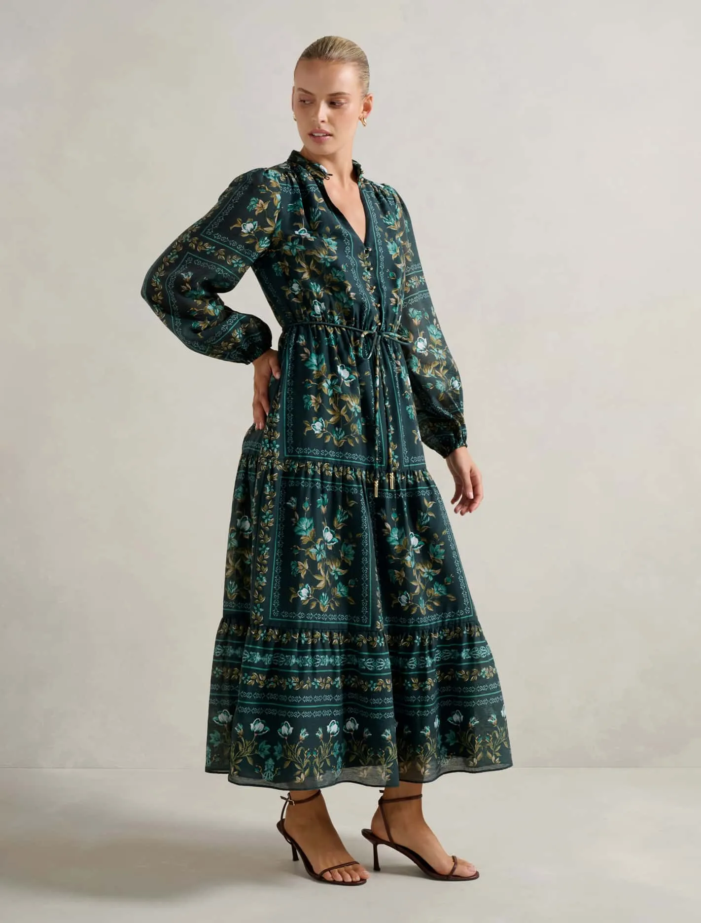 Tara Printed Midi Dress