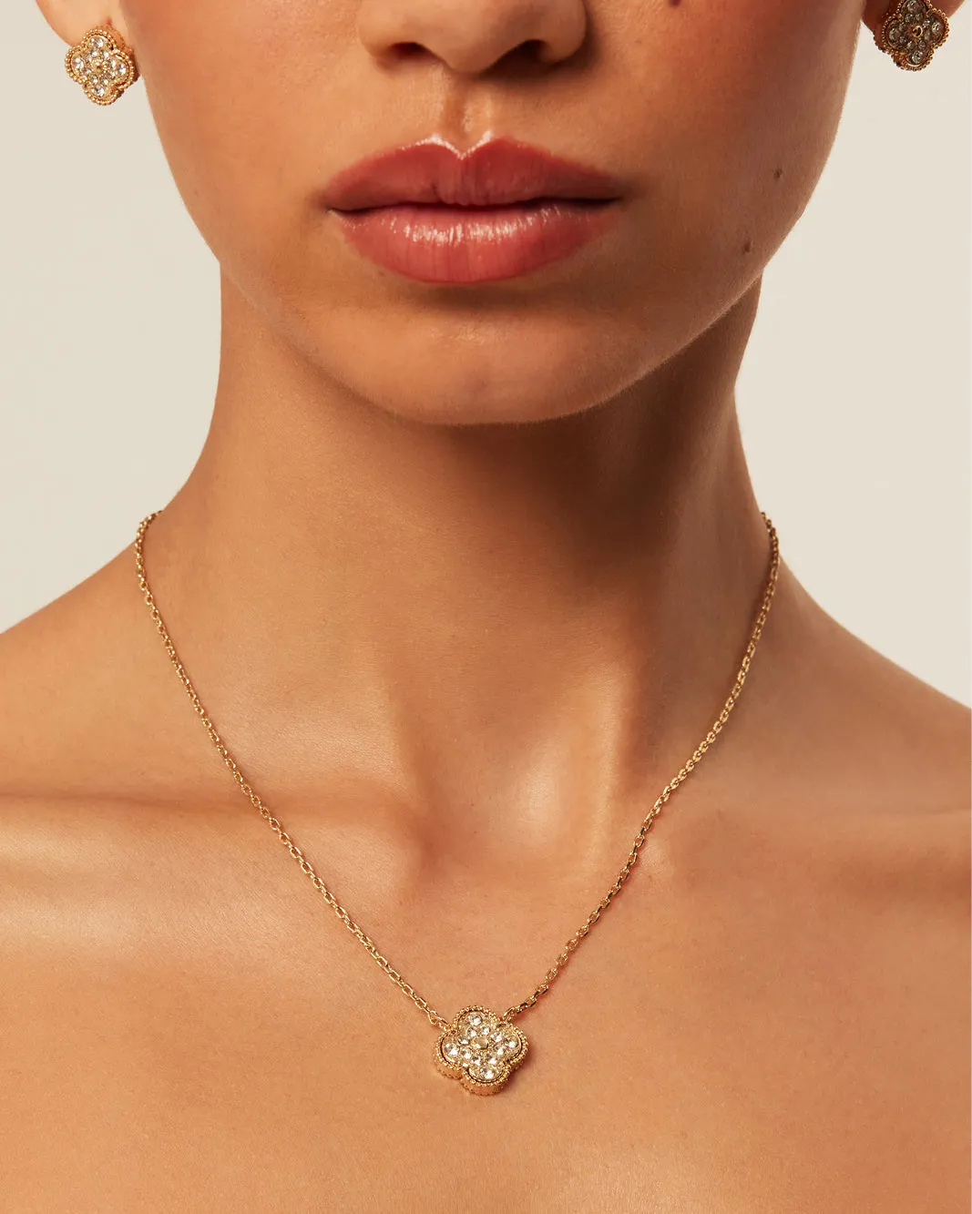 VERENA NECKLACE - GOLD-DIAMANTE