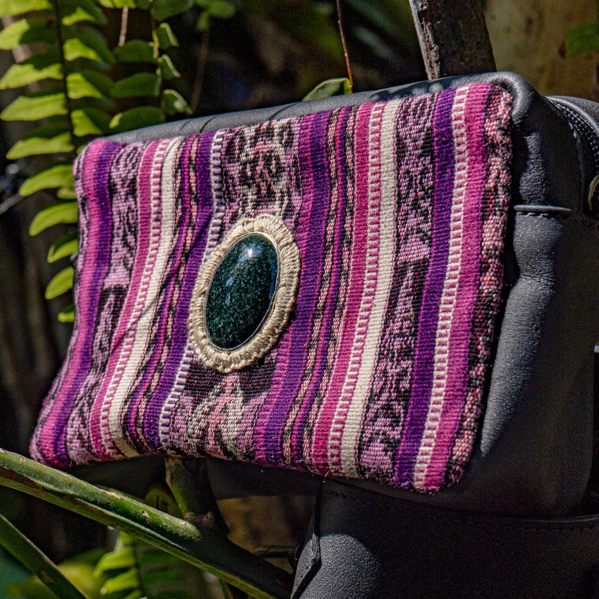WANDER CROSSBODY BAG   STRAP SET - CORTE WITH JADE - BLACK - NO. 15544