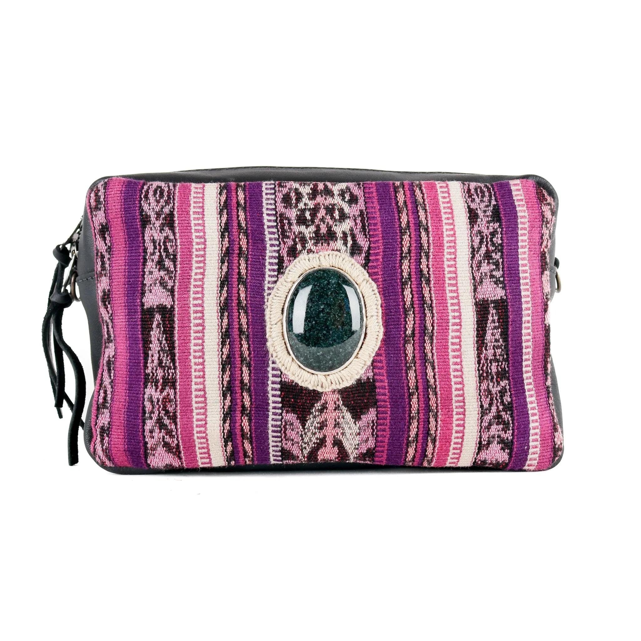 WANDER CROSSBODY BAG   STRAP SET - CORTE WITH JADE - BLACK - NO. 15544