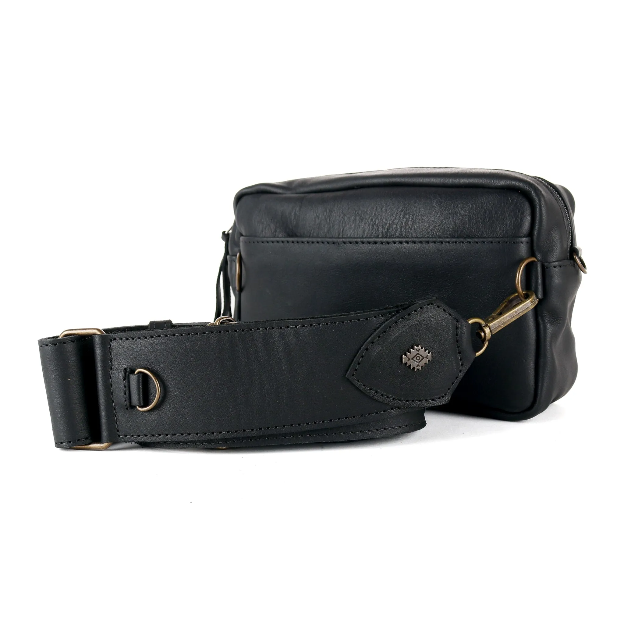 WANDER CROSSBODY BAG   STRAP SET - CORTE WITH JADE - BLACK - NO. 15546