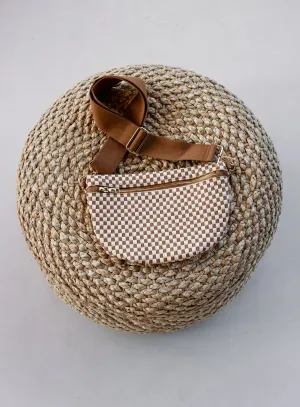 Westlyn Woven Bum Bag - Checkered Brown