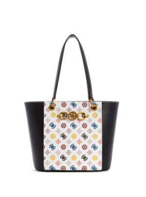 White Multi Noelle Small Elite Tote Bag