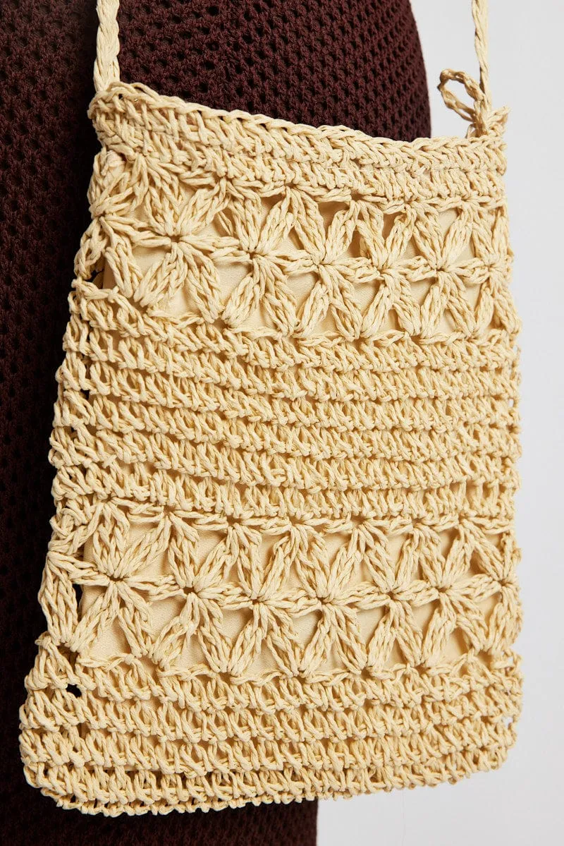 White Straw Crochet Bag