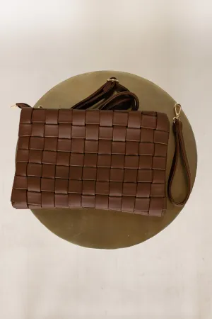 Winnie Basket Weave Bag - Coffee
