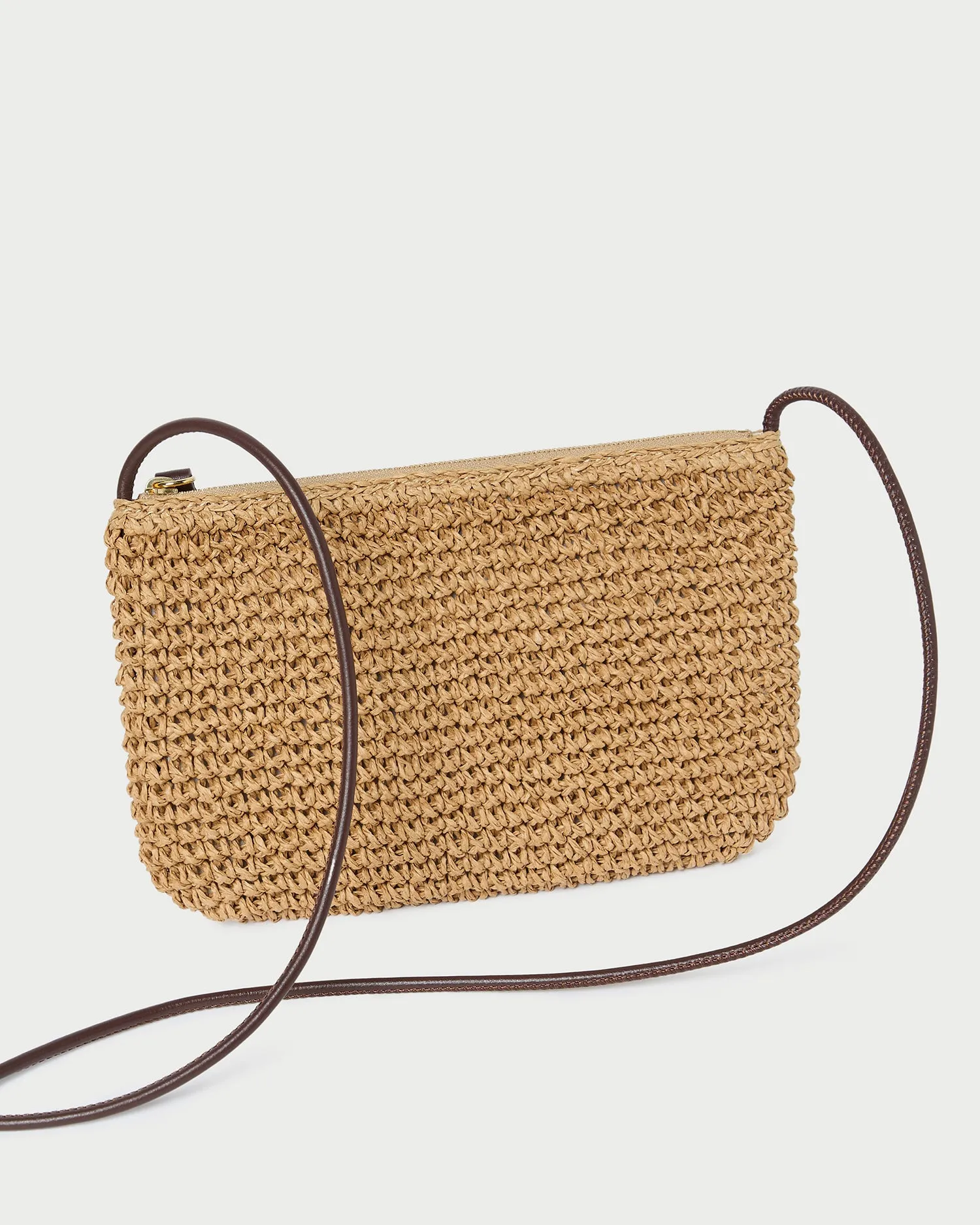 Yasmine Brown/Espresso Crochet Crossbody