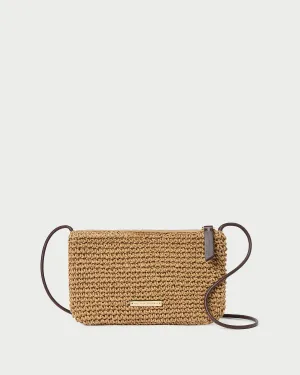 Yasmine Brown/Espresso Crochet Crossbody