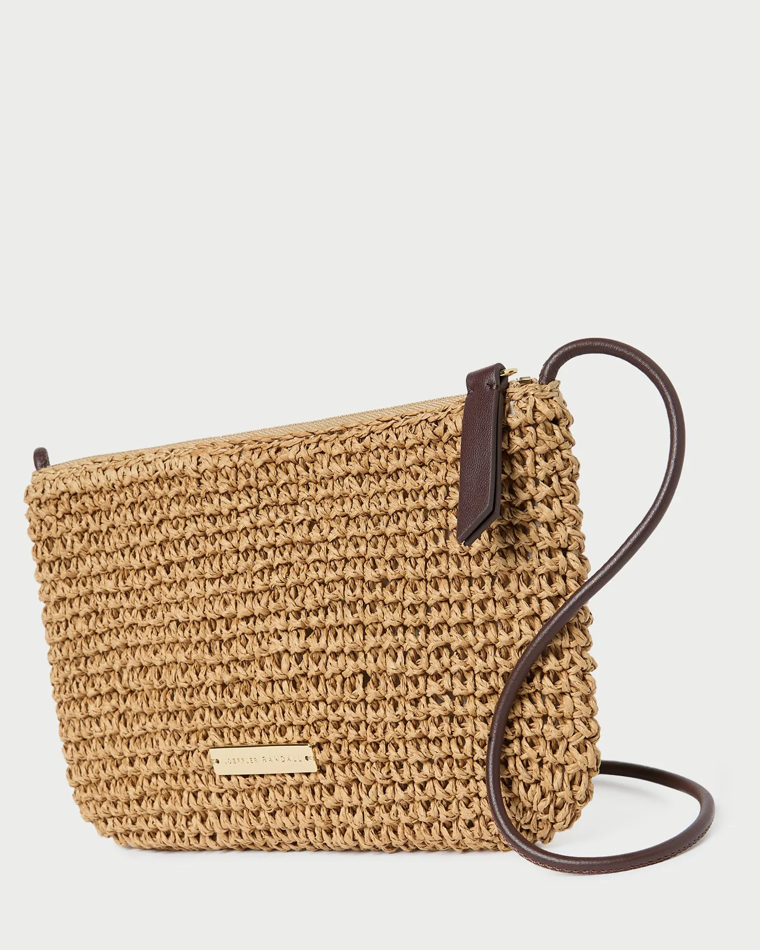 Yasmine Brown/Espresso Crochet Crossbody