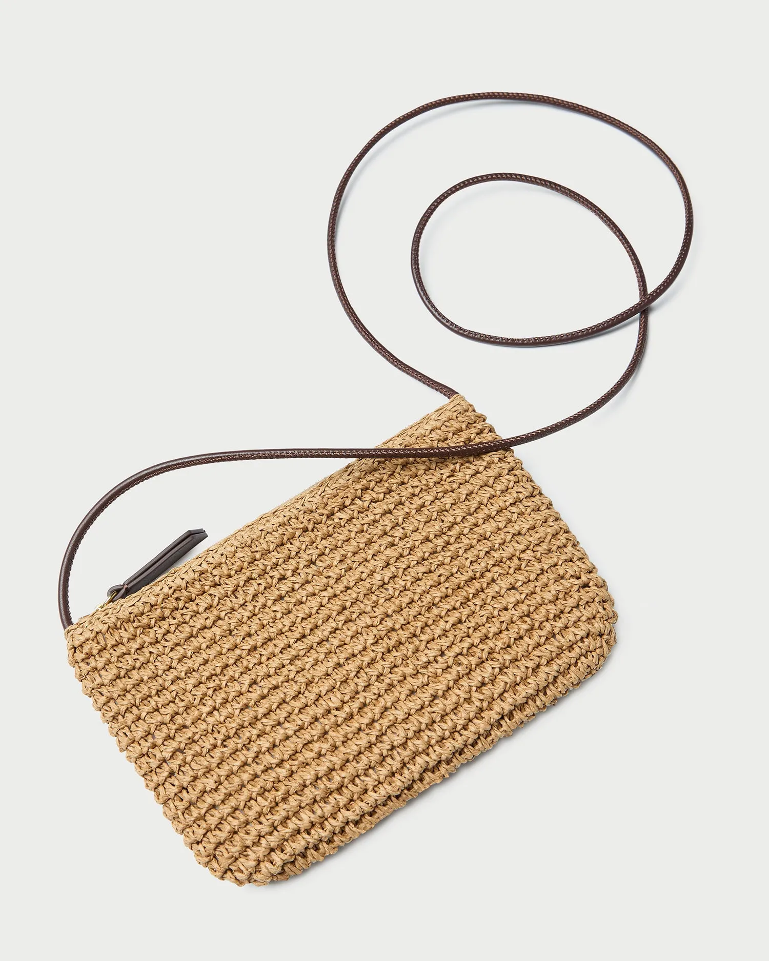 Yasmine Brown/Espresso Crochet Crossbody